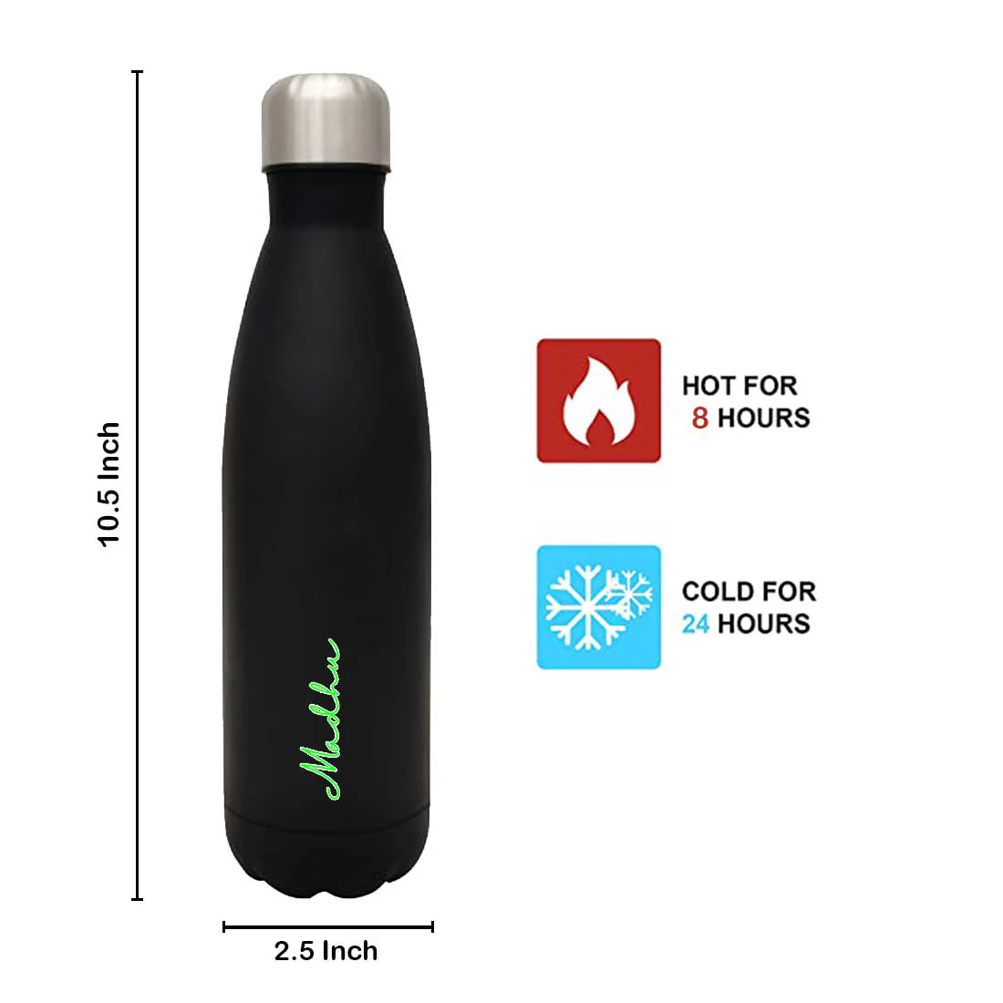 Custom Made Drink Bottles with Name - Stainless Steel Cola Insulated Shape Water Bottle - Image 6