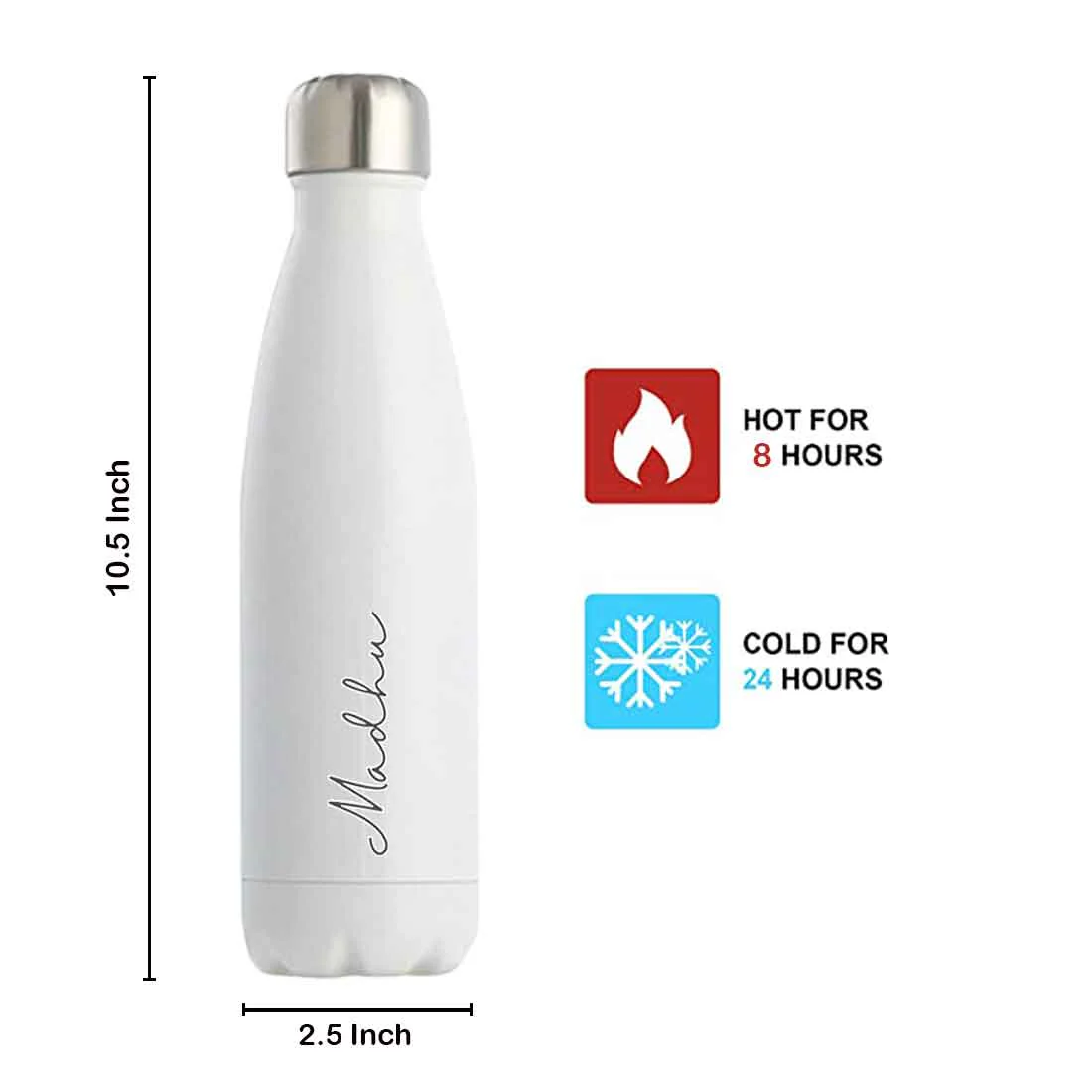 Custom Made Drink Bottles with Name - Stainless Steel Cola Insulated Shape Water Bottle - Image 8