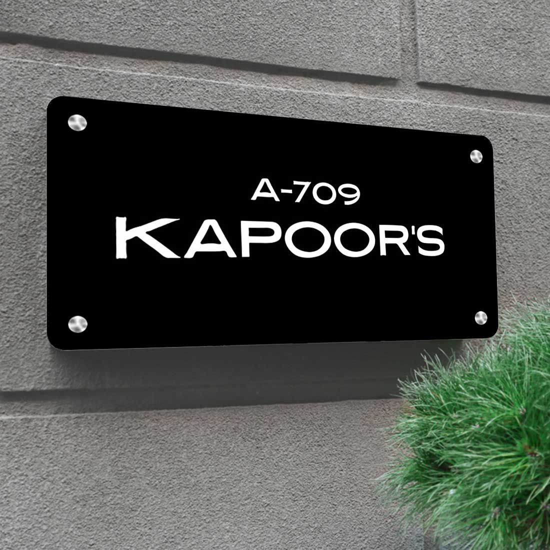 Custom Made Metal Name Plates Stainless Steel Name Board for House - Image 3