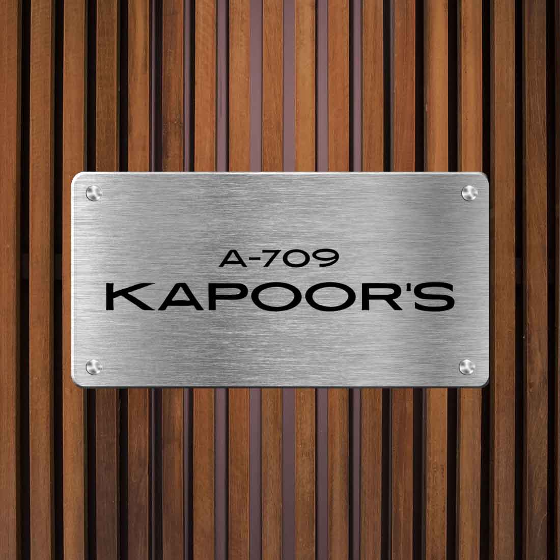 Custom Made Metal Name Plates Stainless Steel Name Board for House