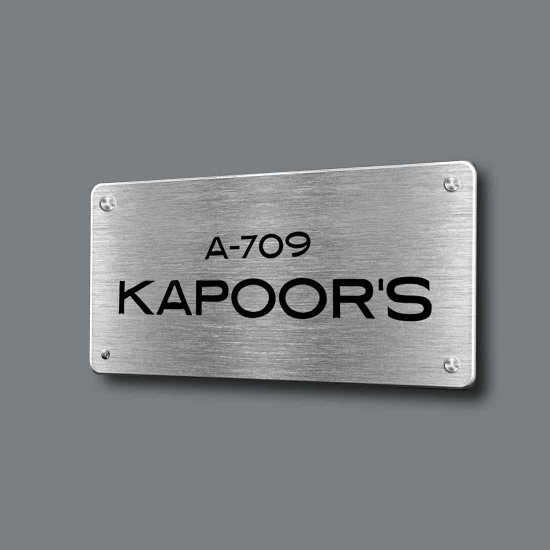 Custom Made Metal Name Plates Stainless Steel Name Board for House - Image 2