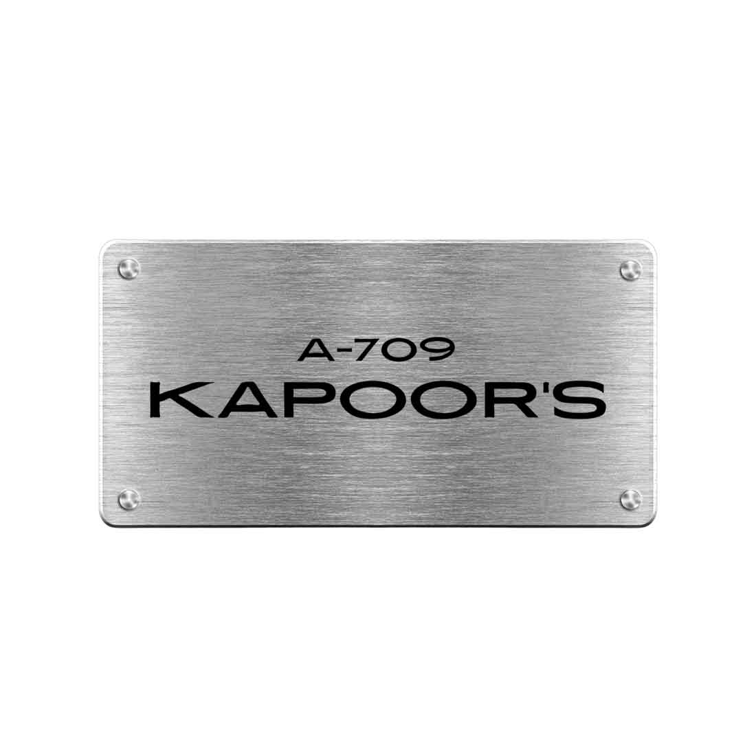 Custom Made Metal Name Plates Stainless Steel Name Board for House - Image 3