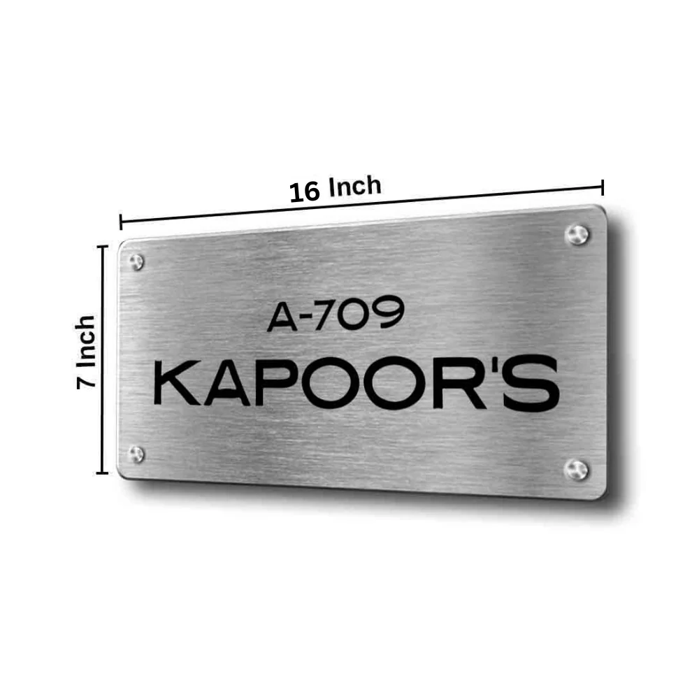 Custom Made Metal Name Plates Stainless Steel Name Board for House - Image 4