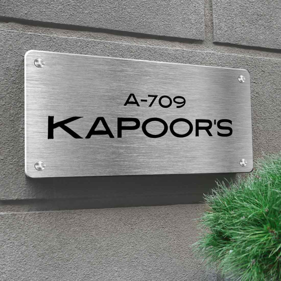 Custom Made Metal Name Plates Stainless Steel Name Board for House - Image 5