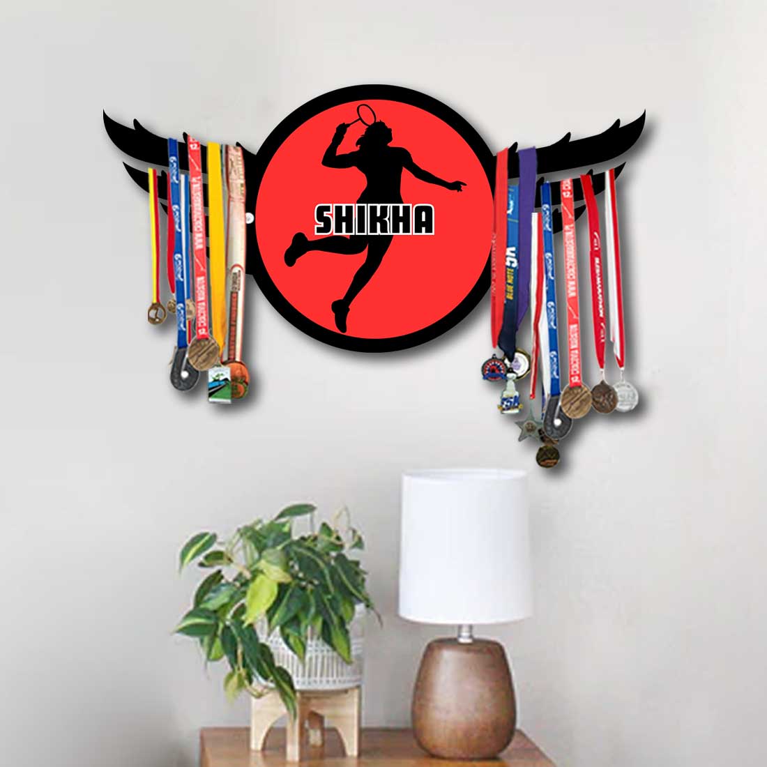 Custom Medal Hanger Metal Organizer for Medals-Badminton - Image 2
