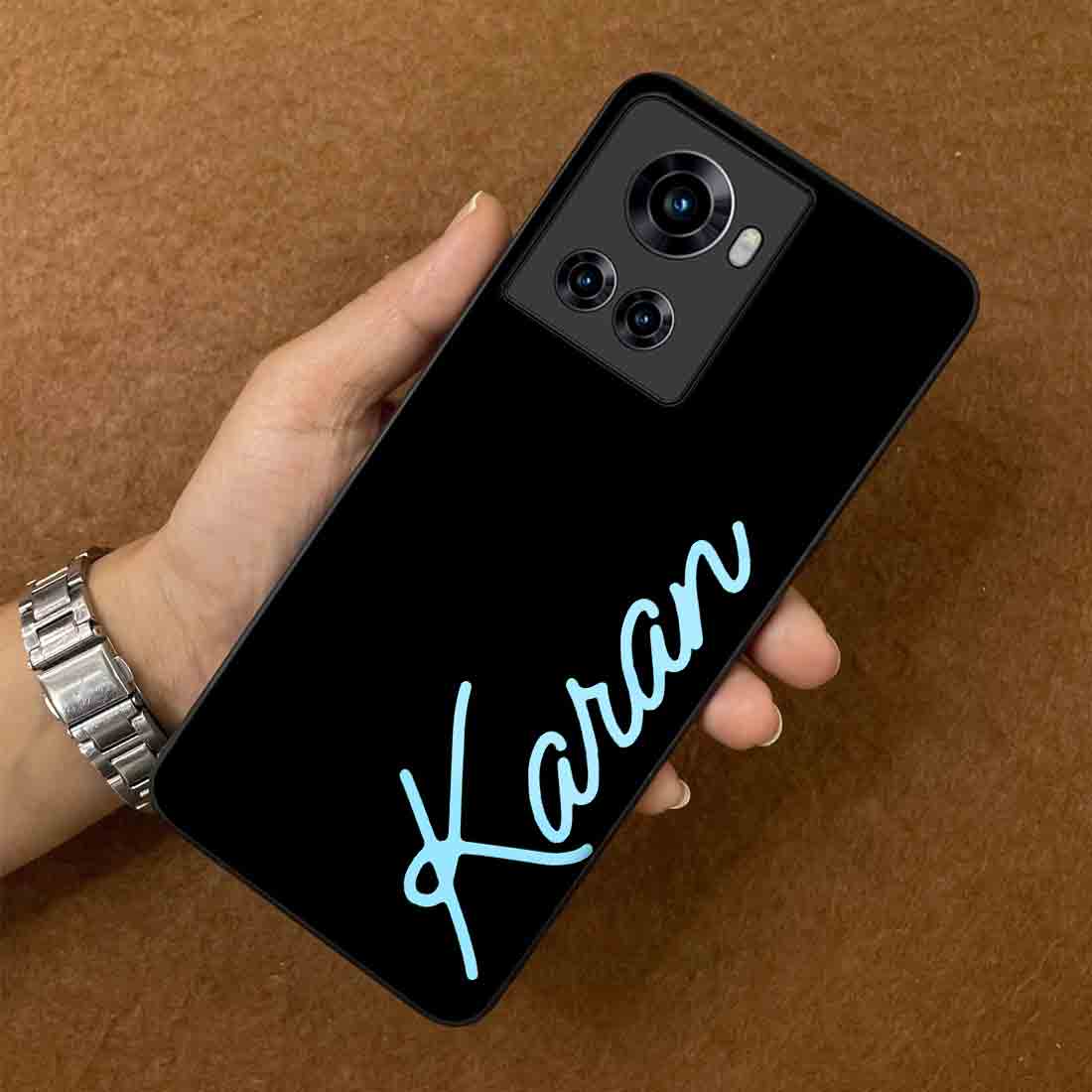 Custom Mobile Phone Cover One Plus 10R  Back Cover With Name -  Neon - Image 3