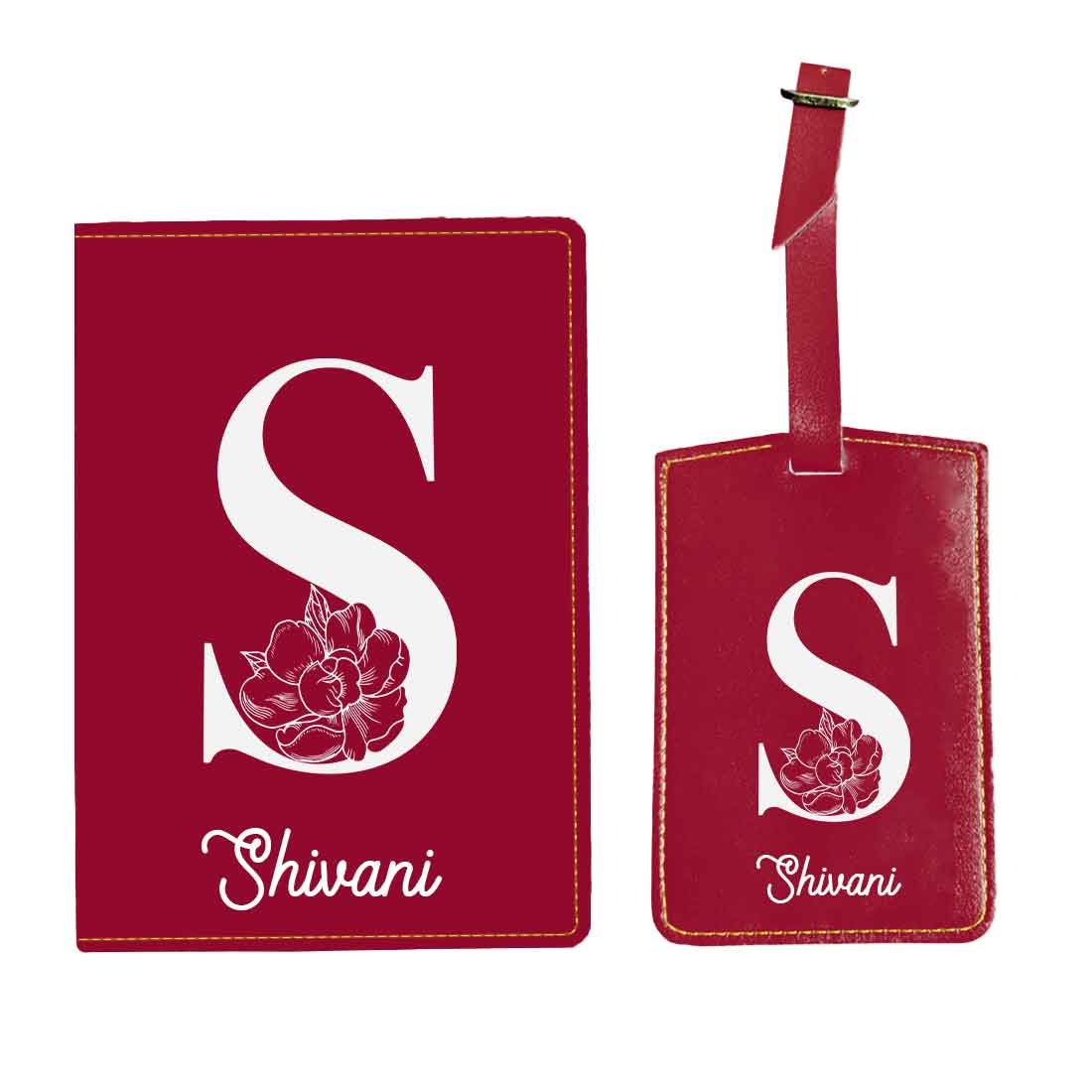 Custom Name on Passport Cover Holder Faux Leather Covers for Passports - Initial Name - Image 19