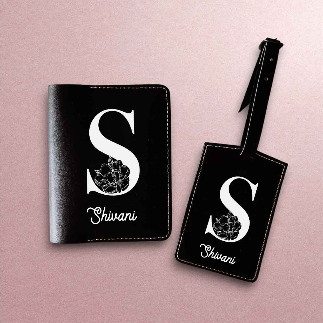 Custom Name on Passport Cover Holder Faux Leather Covers for Passports - Initial Name - Image 4
