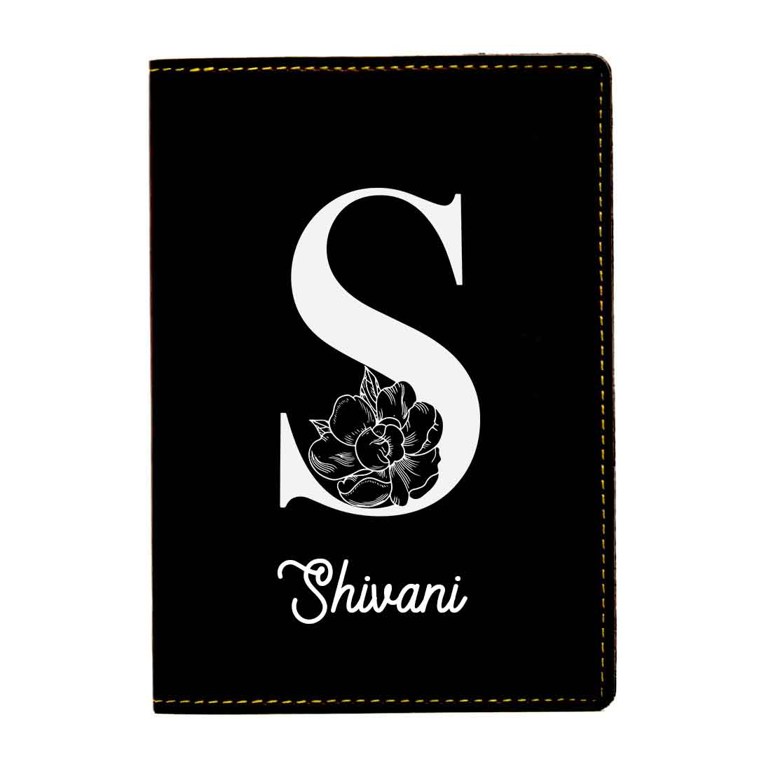 Custom Name on Passport Cover Holder Faux Leather Covers for Passports - Initial Name - Image 41
