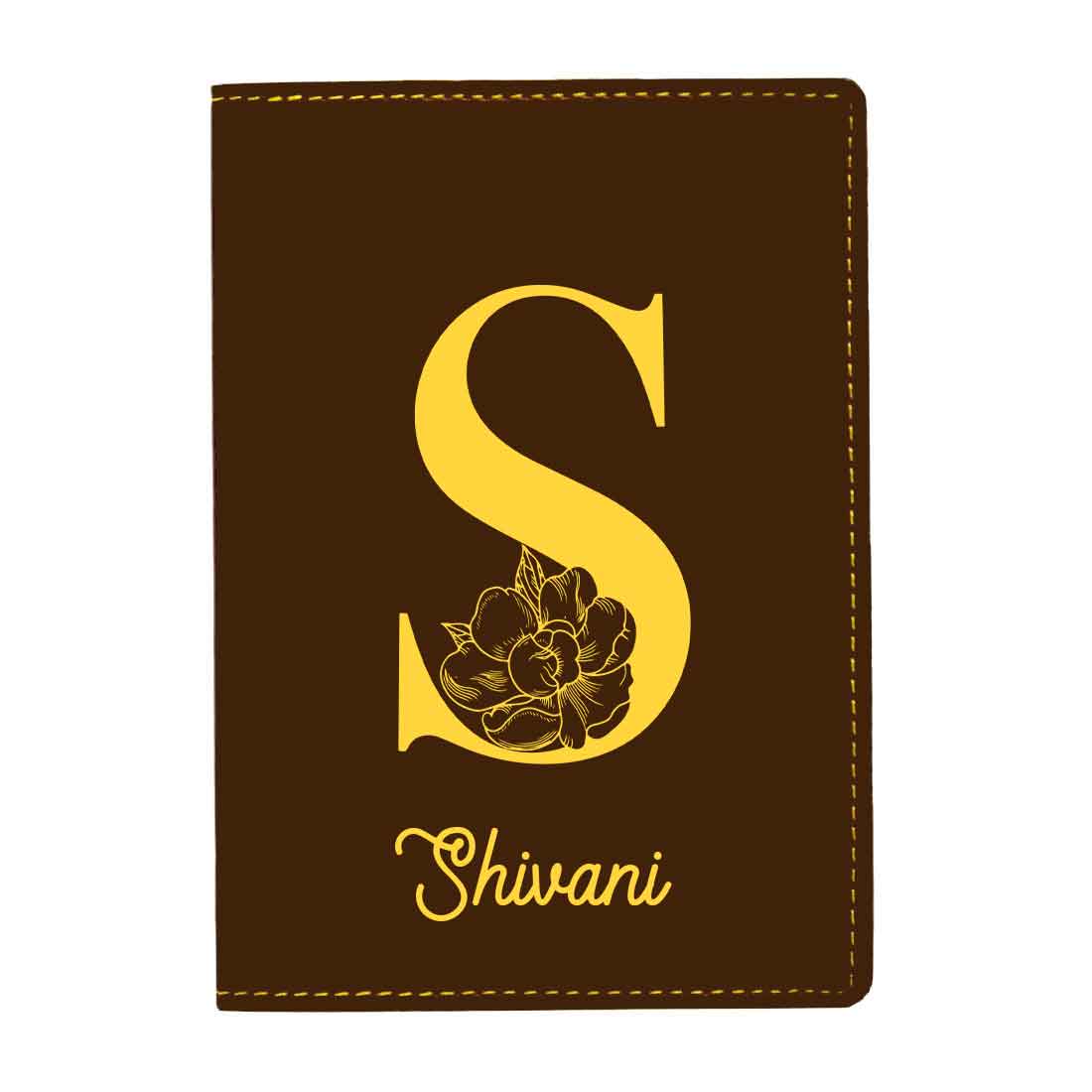 Custom Name on Passport Cover Holder Faux Leather Covers for Passports - Initial Name - Image 46