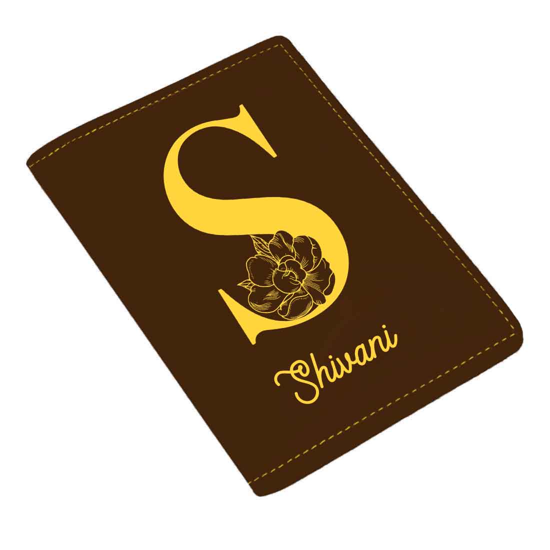 Custom Name on Passport Cover Holder Faux Leather Covers for Passports - Initial Name - Image 47
