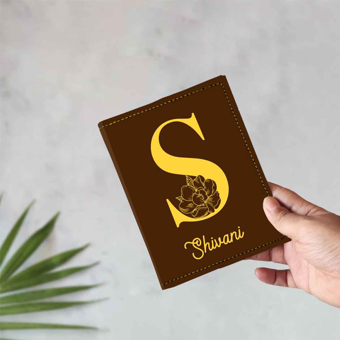 Custom Name on Passport Cover Holder Faux Leather Covers for Passports - Initial Name - Image 51