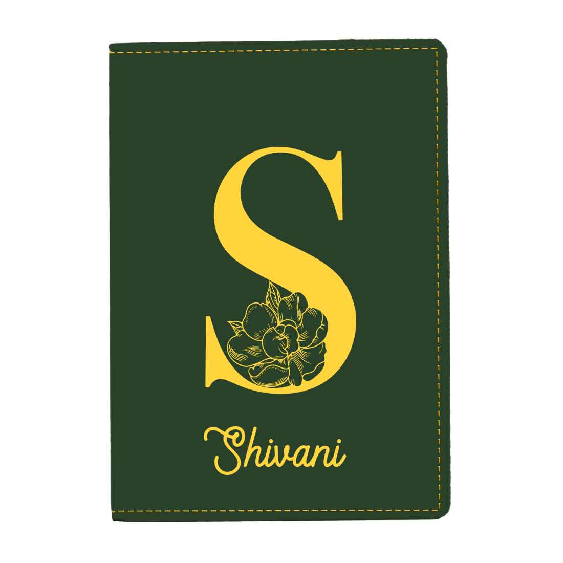 Custom Name on Passport Cover Holder Faux Leather Covers for Passports - Initial Name - Image 52