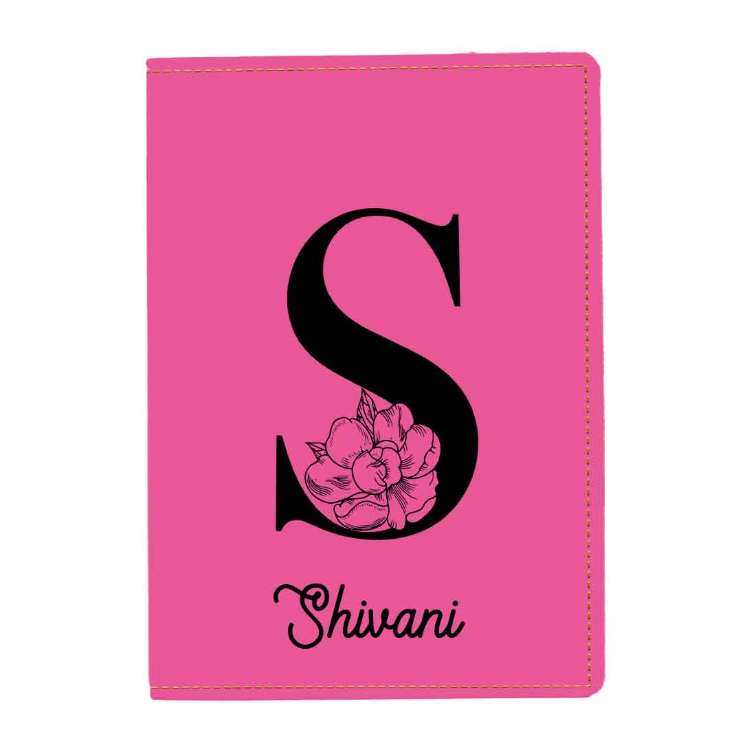 Custom Name on Passport Cover Holder Faux Leather Covers for Passports - Initial Name - Image 56
