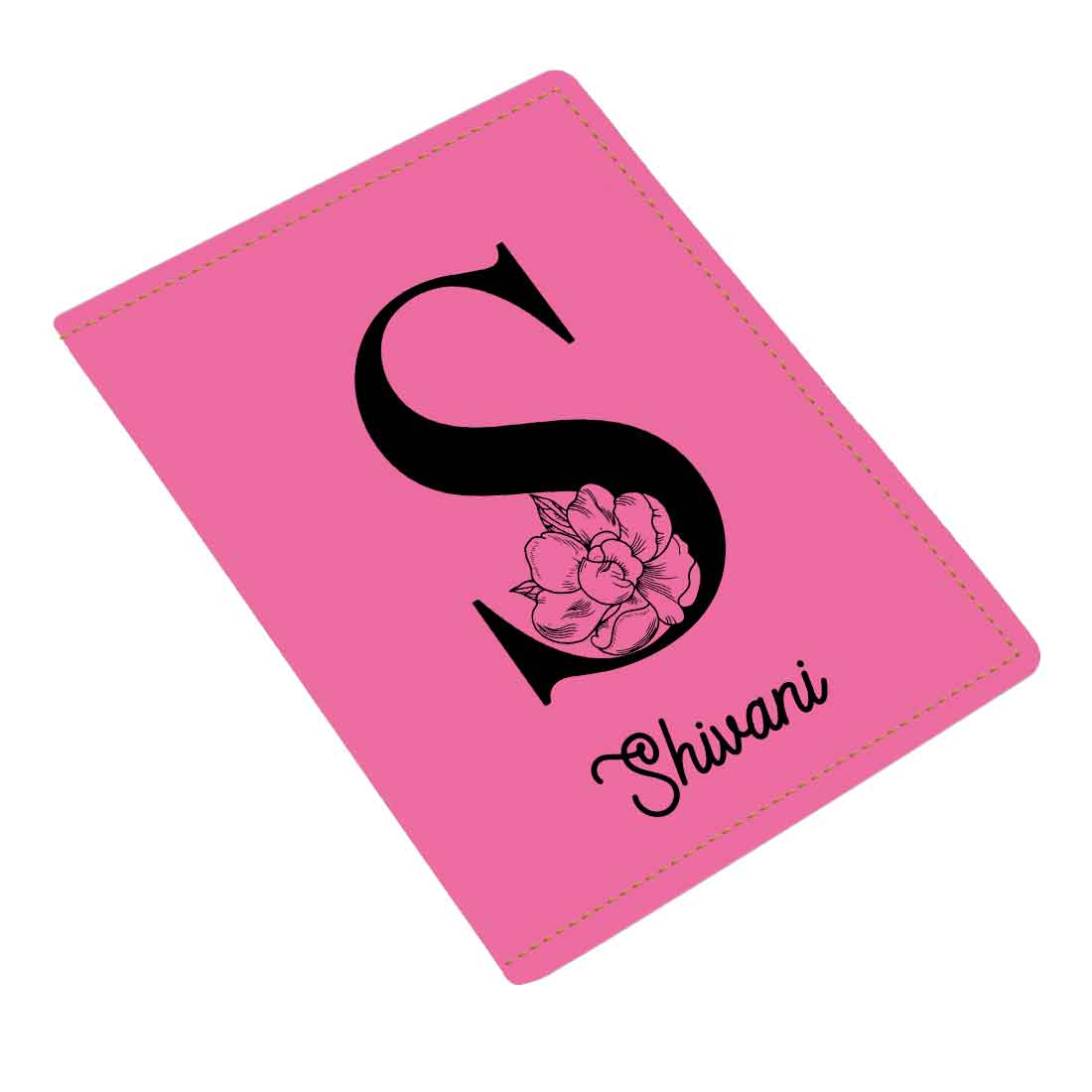 Custom Name on Passport Cover Holder Faux Leather Covers for Passports - Initial Name - Image 57