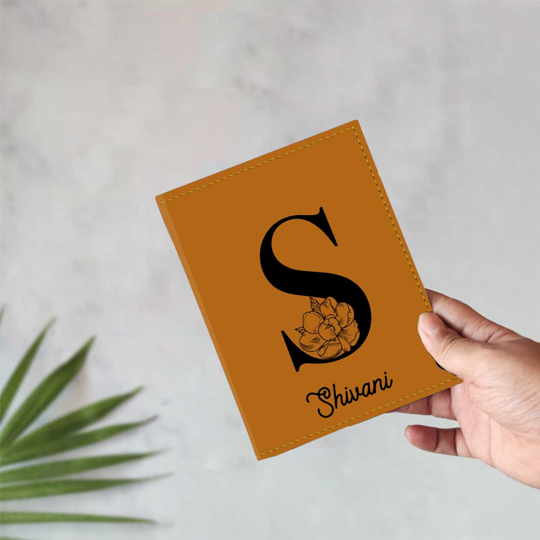 Custom Name on Passport Cover Holder Faux Leather Covers for Passports - Initial Name - Image 62