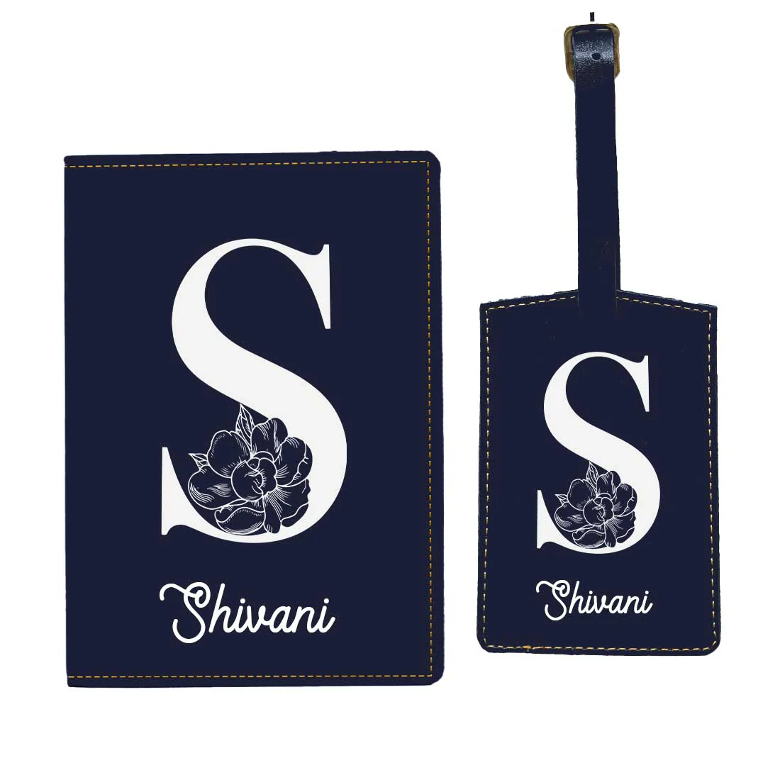 Custom Name on Passport Cover Holder Faux Leather Covers for Passports - Initial Name - Image 9