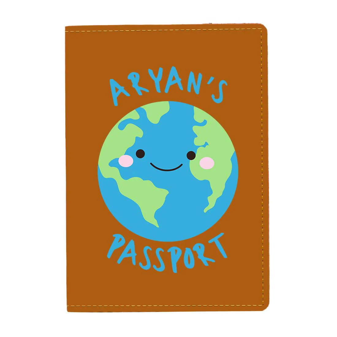 Custom Passport Case for Kids PU Leather Design Passport Cover and Luggage Tag Set - Earth - Image 20
