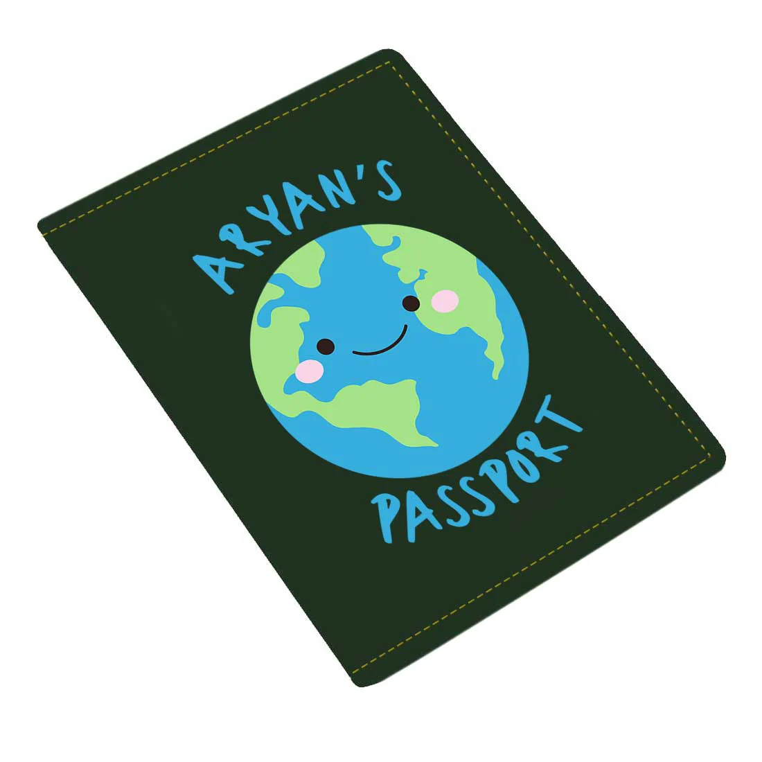 Custom Passport Case for Kids PU Leather Design Passport Cover and Luggage Tag Set - Earth - Image 33