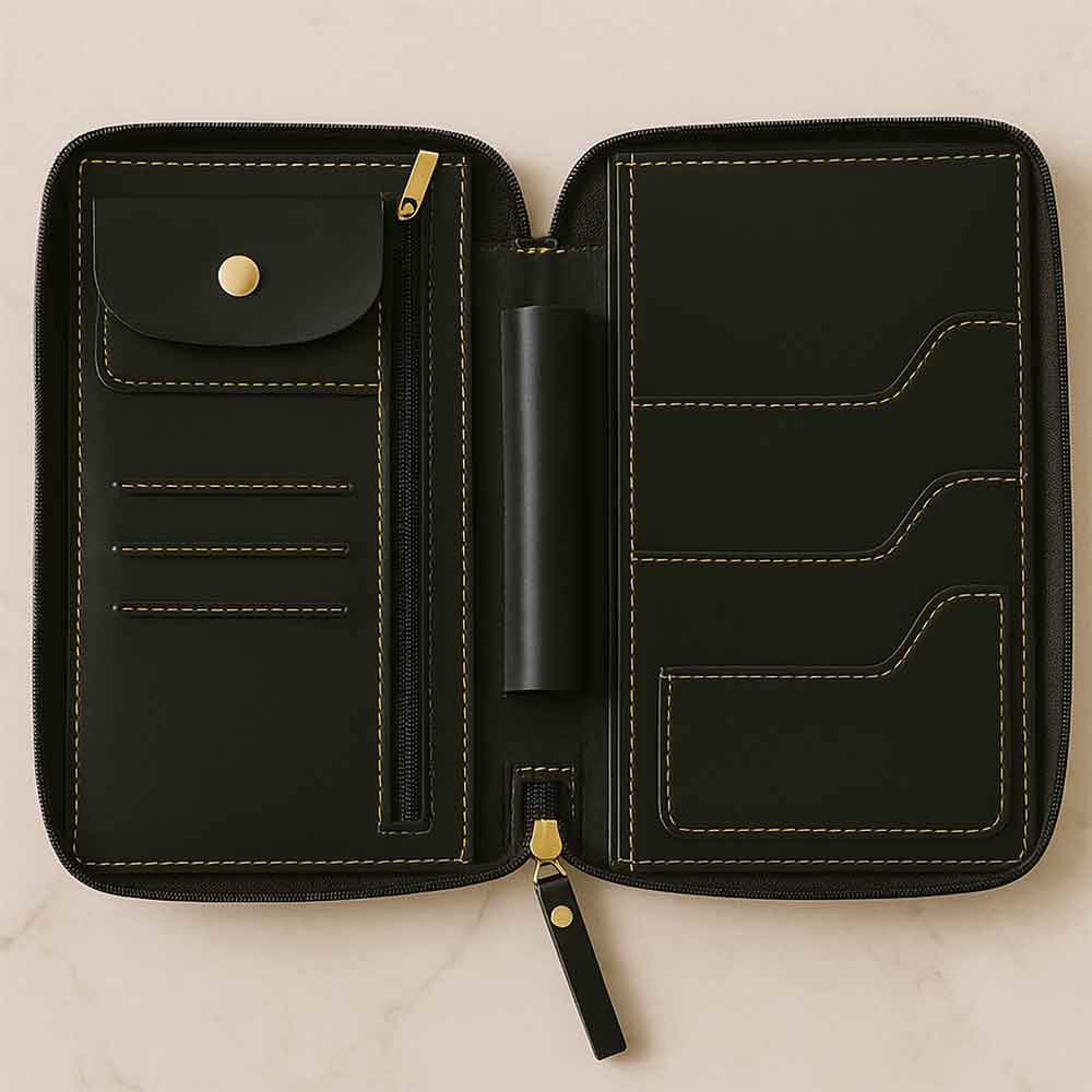 Custom Passport Wallet Travel Organizer with Luggage Tag - Image 13
