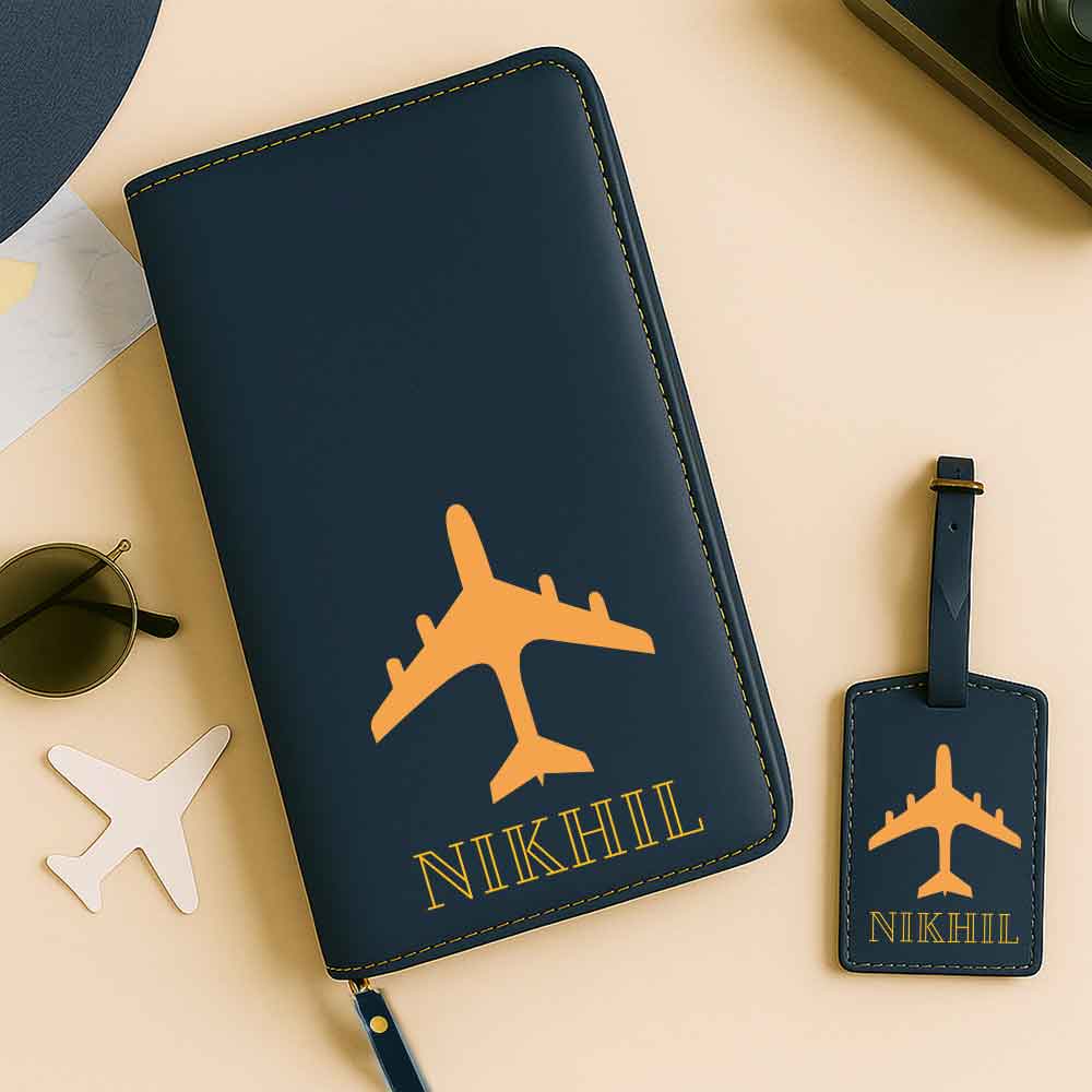 Custom Passport Wallet Travel Organizer with Luggage Tag - Image 16