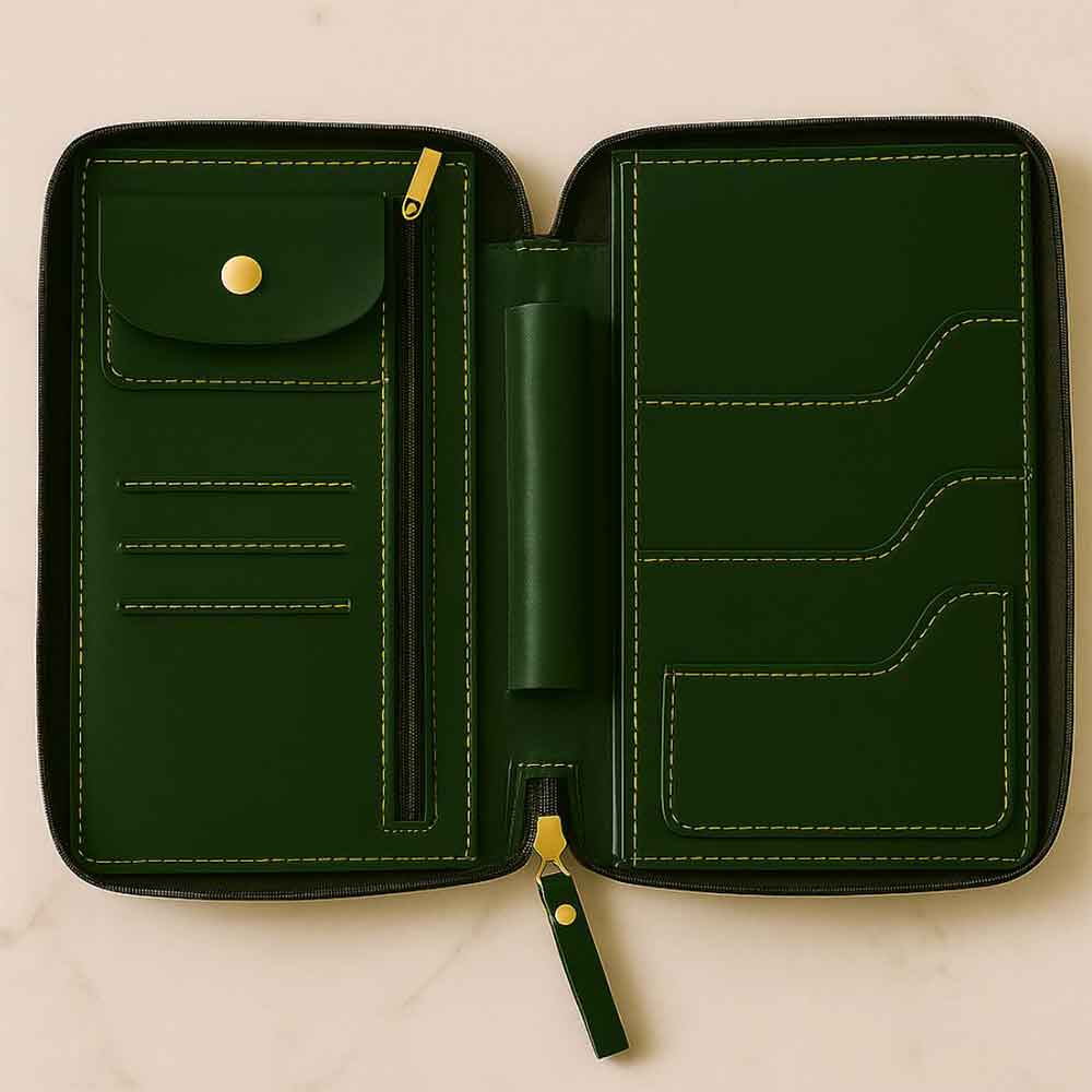 Custom Passport Wallet Travel Organizer with Luggage Tag - Image 3