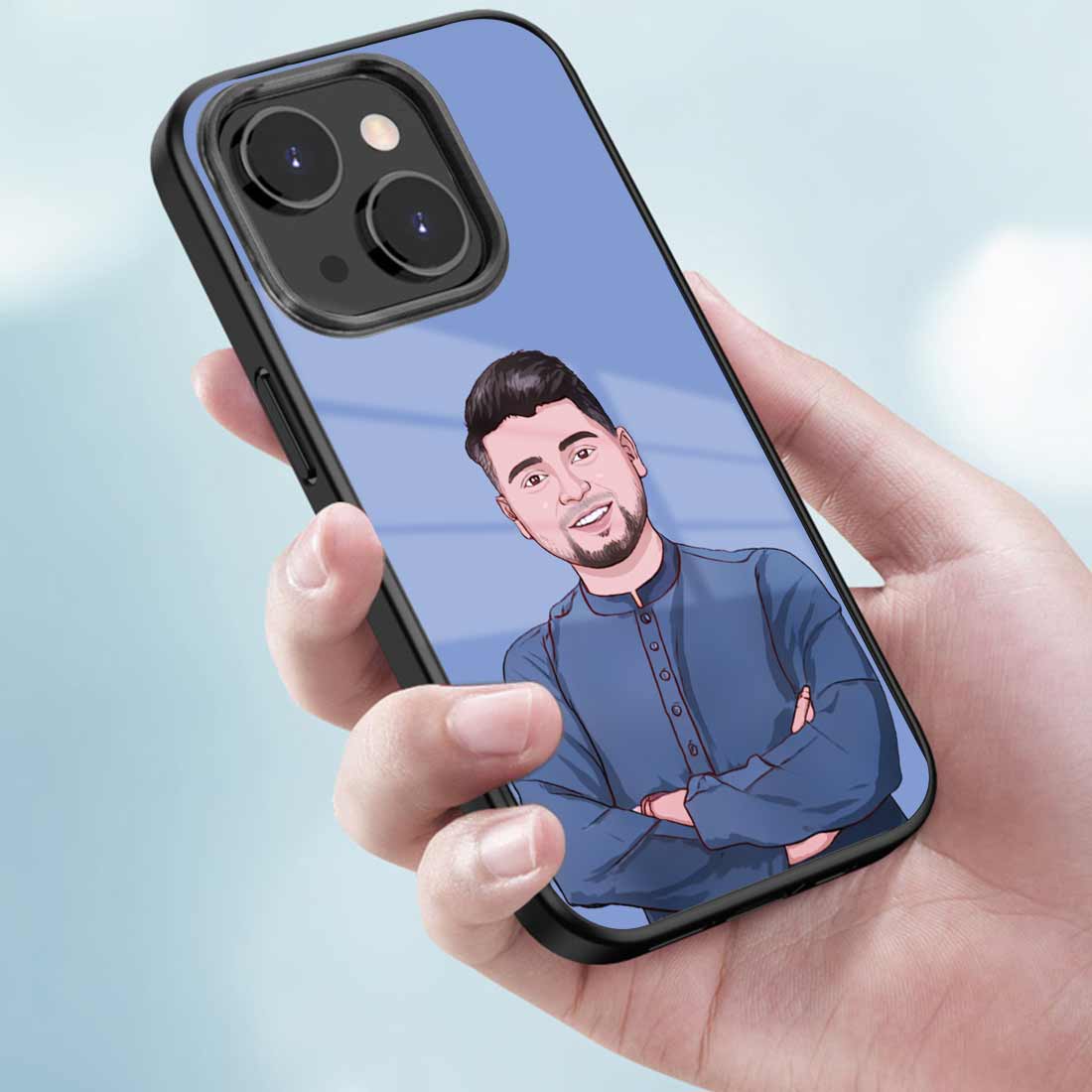 Custom Photo Print on Phone Case Design iPhone 13 Back Case with Image - Cartoonify From Photo - Image 3