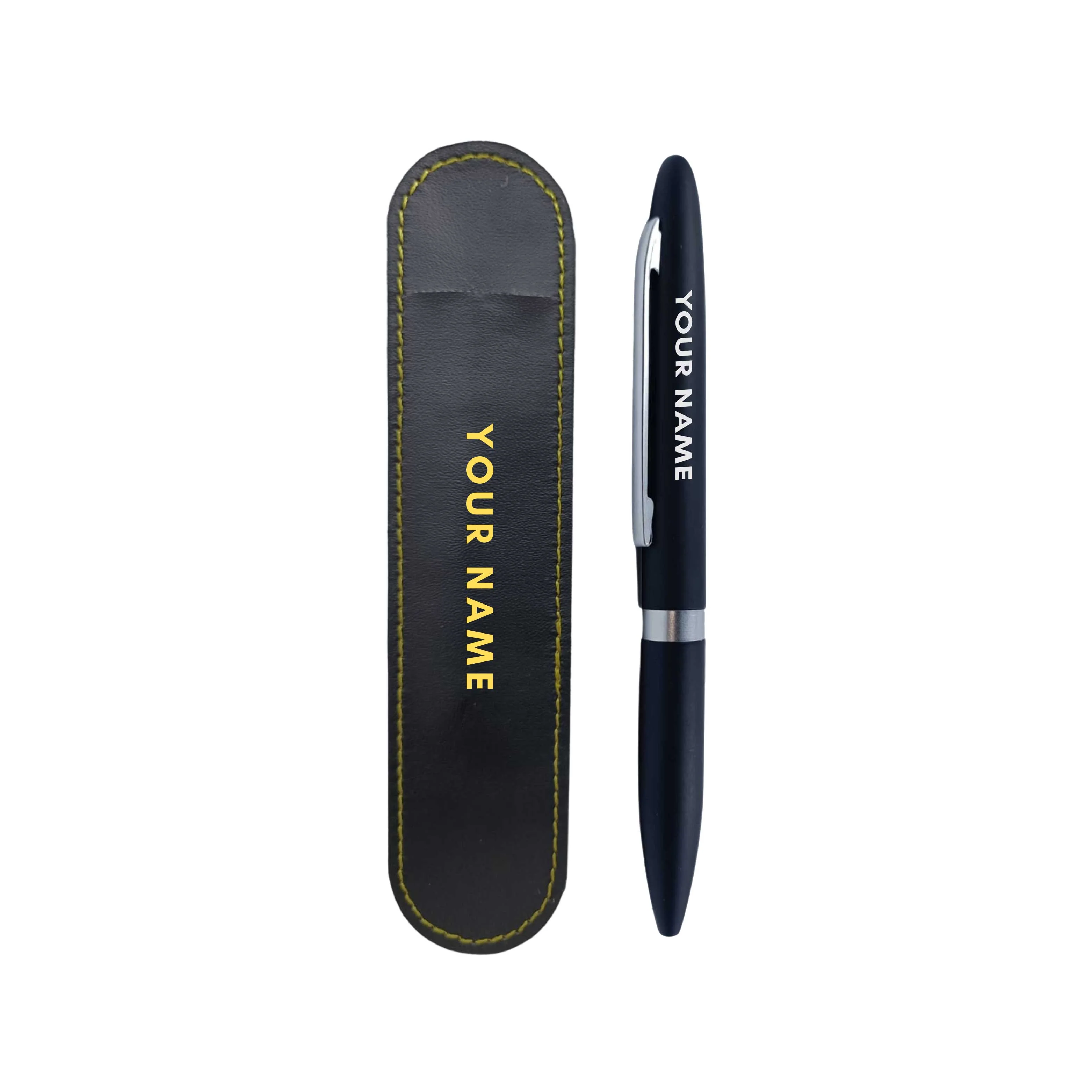 Custom Printed Pens Engraved Gift for Boss Office Colleagues (Black) - Add Name - Image 3