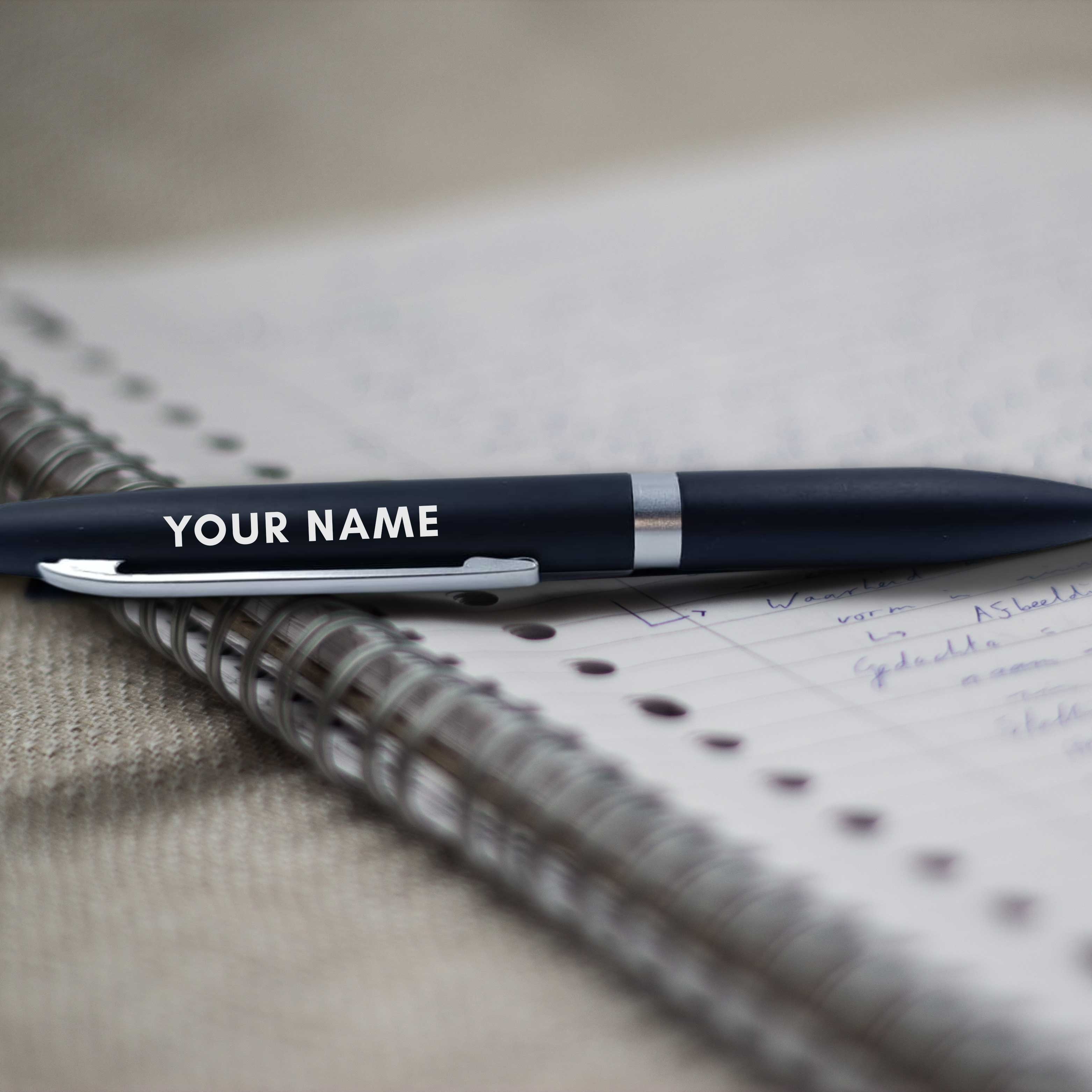 Custom Printed Pens Engraved Gift for Boss Office Colleagues (Black) - Add Name - Image 6
