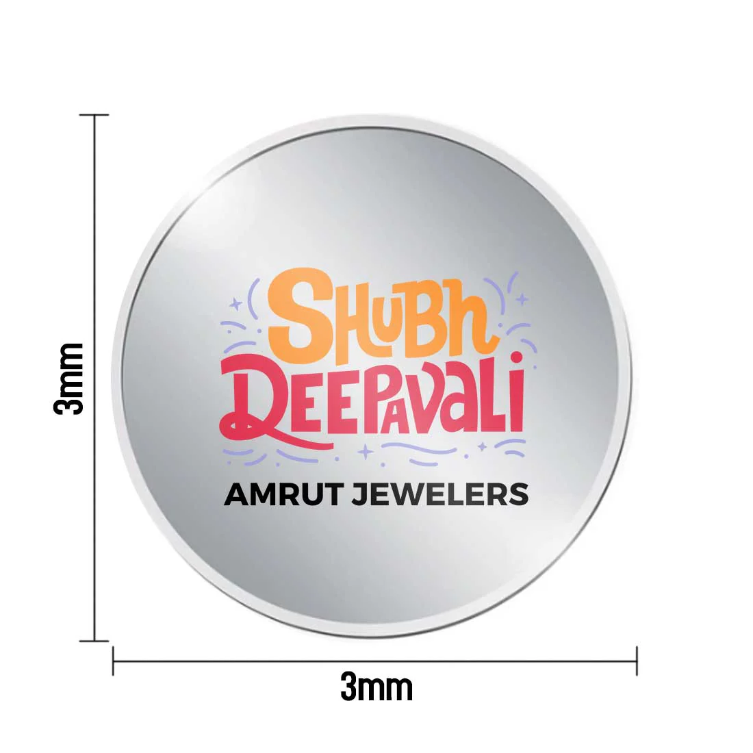 Custom Silver Coin For Diwali Gifts 999.9 Purity 10 Grams - Shubh Deepavali - Image 4