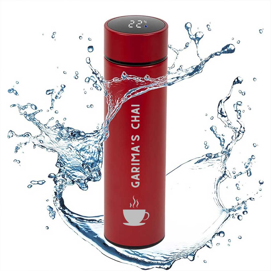 Engraved Custom Thermos Flask Stainless Steel With Temperature Display - Cup - Image 4