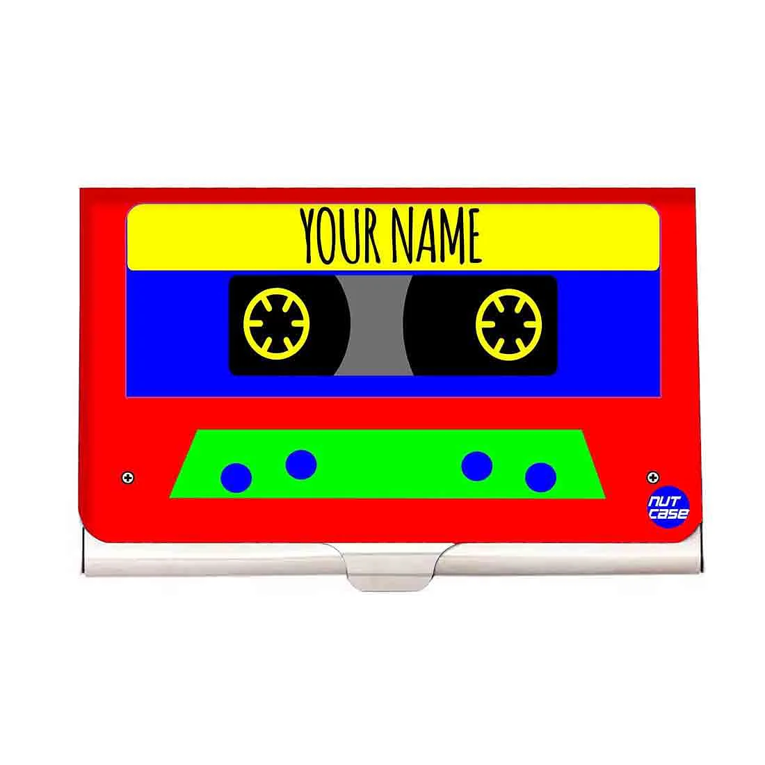 Funny Visiting Card Holder Case - Red Cassette