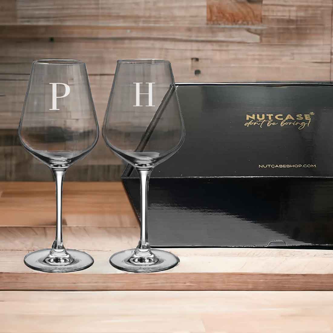 Monogrammed Wine Glasses Personalized Red White Wine Glass - Monogram - Image 12
