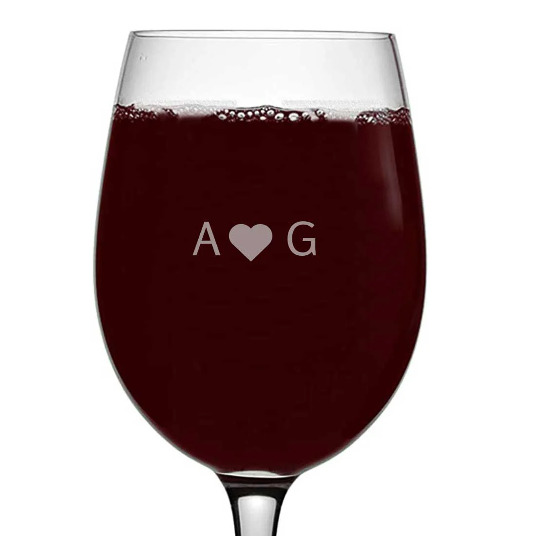 Customisable Wine Glass Engraved for You And Your Loved one - First Letter - Image 6