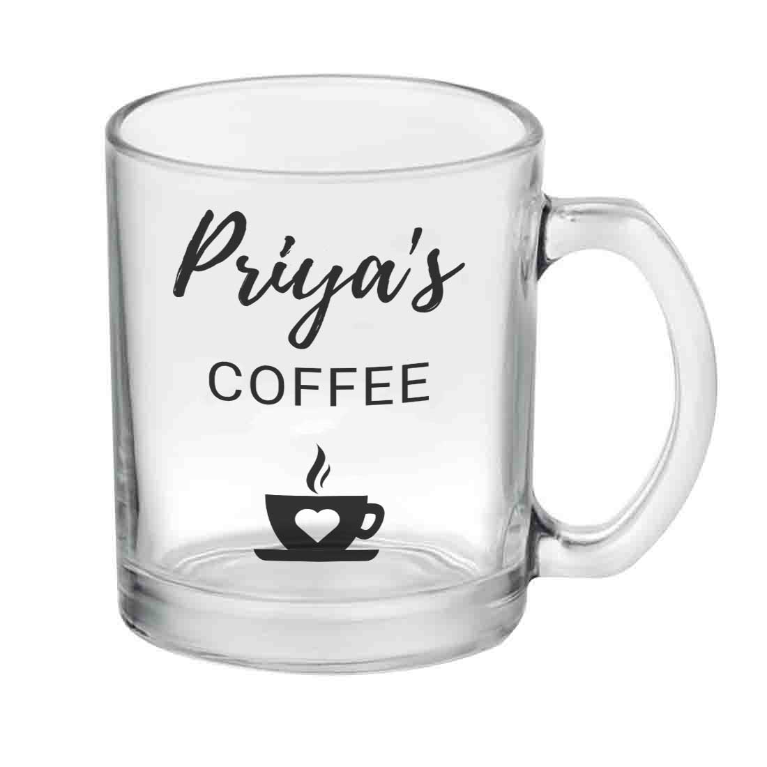 Customized Glass Coffee Mugs for Tea with Add Name - Cup - Image 2
