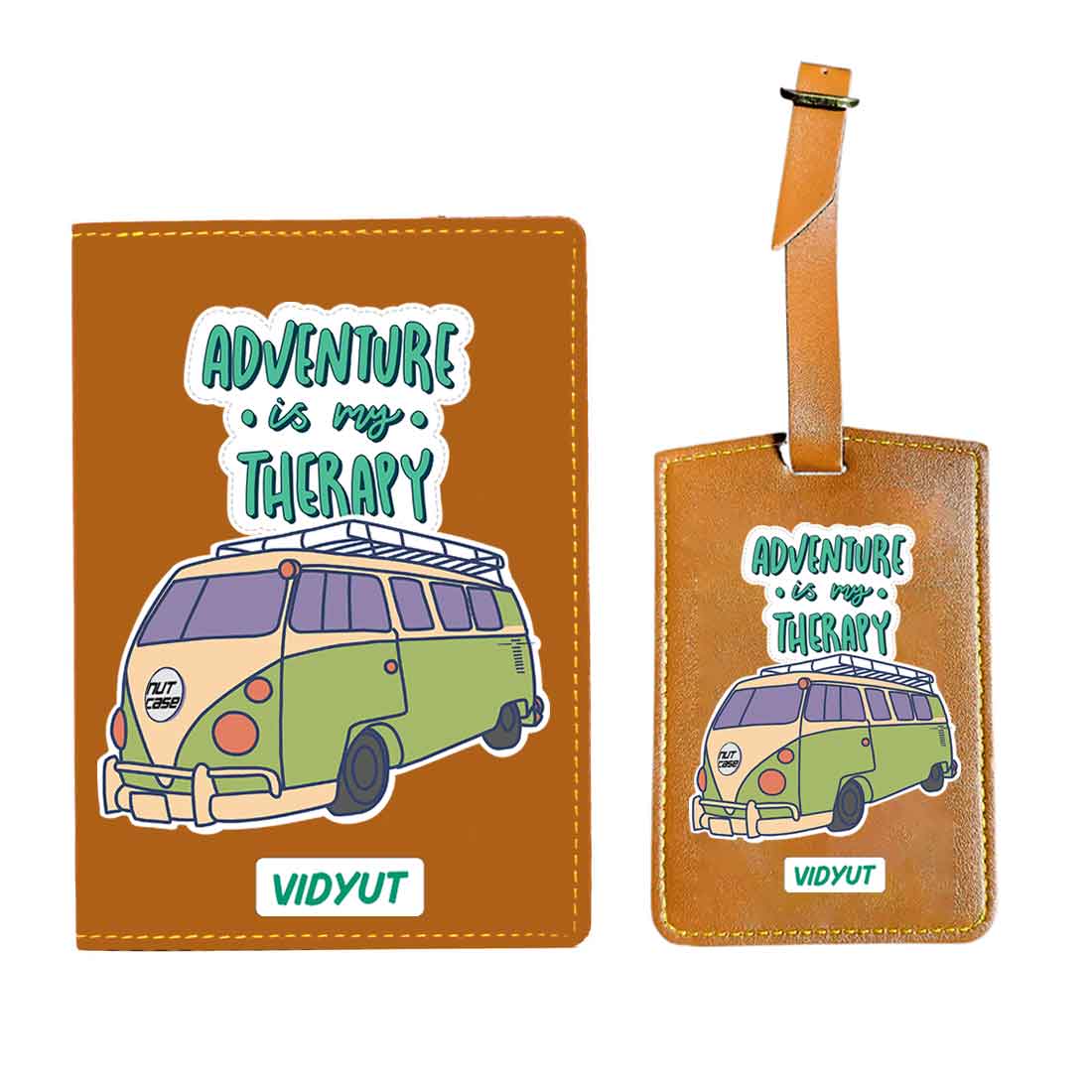 Customised Passport Holder Faux Leather Custom Covers for Passports-Adventure Therapy - Image 25