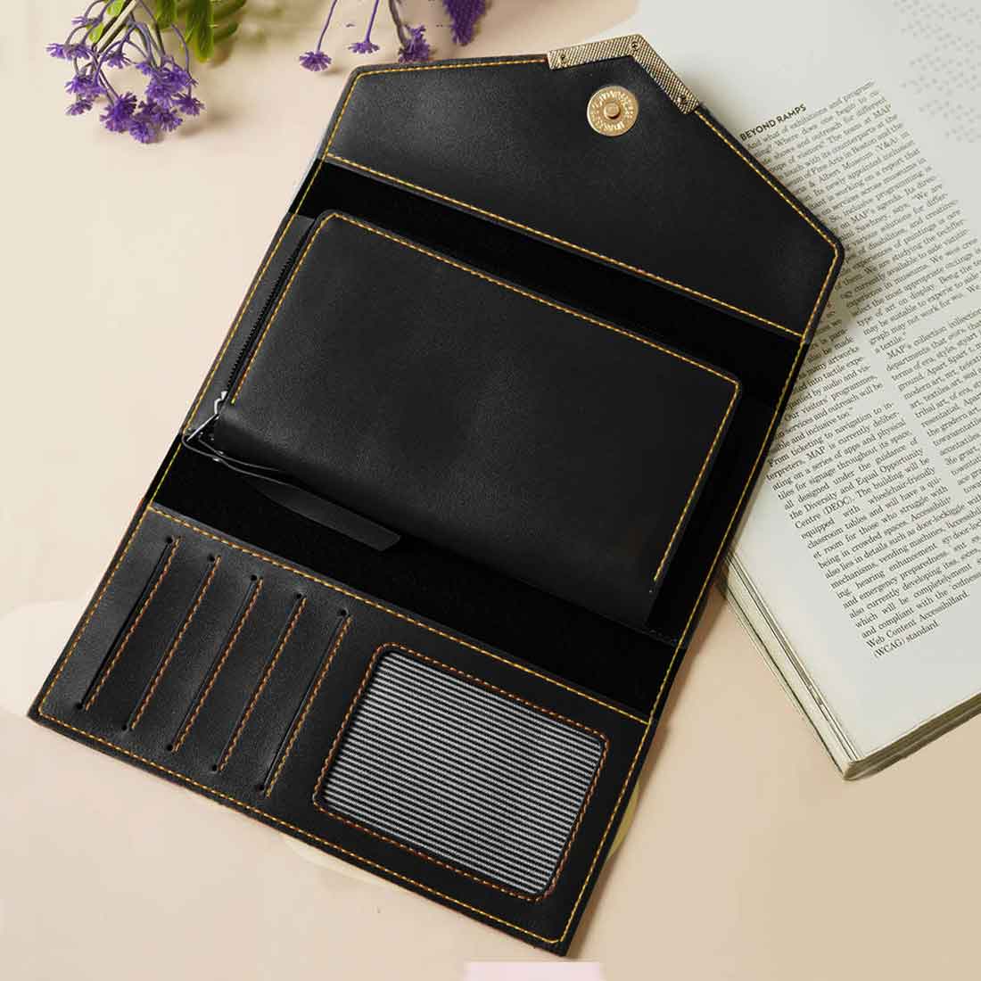 Customised Wallet for Women with Name - Faux Leather Clutch Purses for Ladies - Image 3