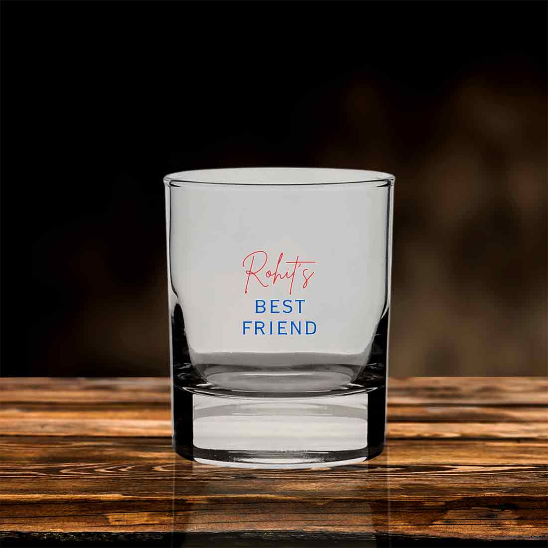 Customised Whiskey Glass with Name Alcohol Drinking Glasses - Best Friend - Image 2