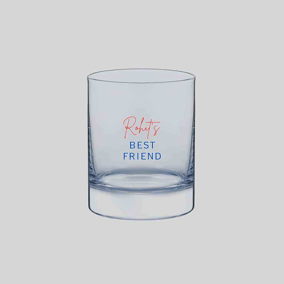 Customised Whiskey Glass with Name Alcohol Drinking Glasses - Best Friend - Image 3