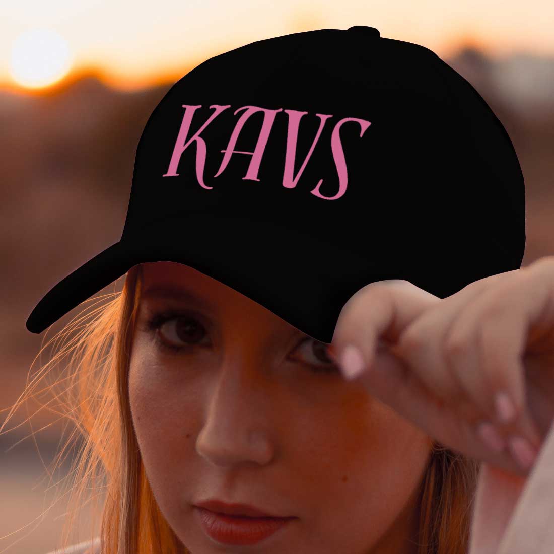 Customized Cap for Women Black Caps with Name - Image 3