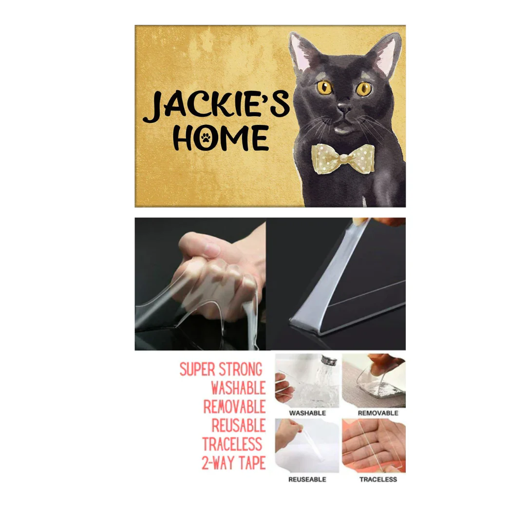 Customized Cat Name Plate - Lucky Black Cat - Image 4