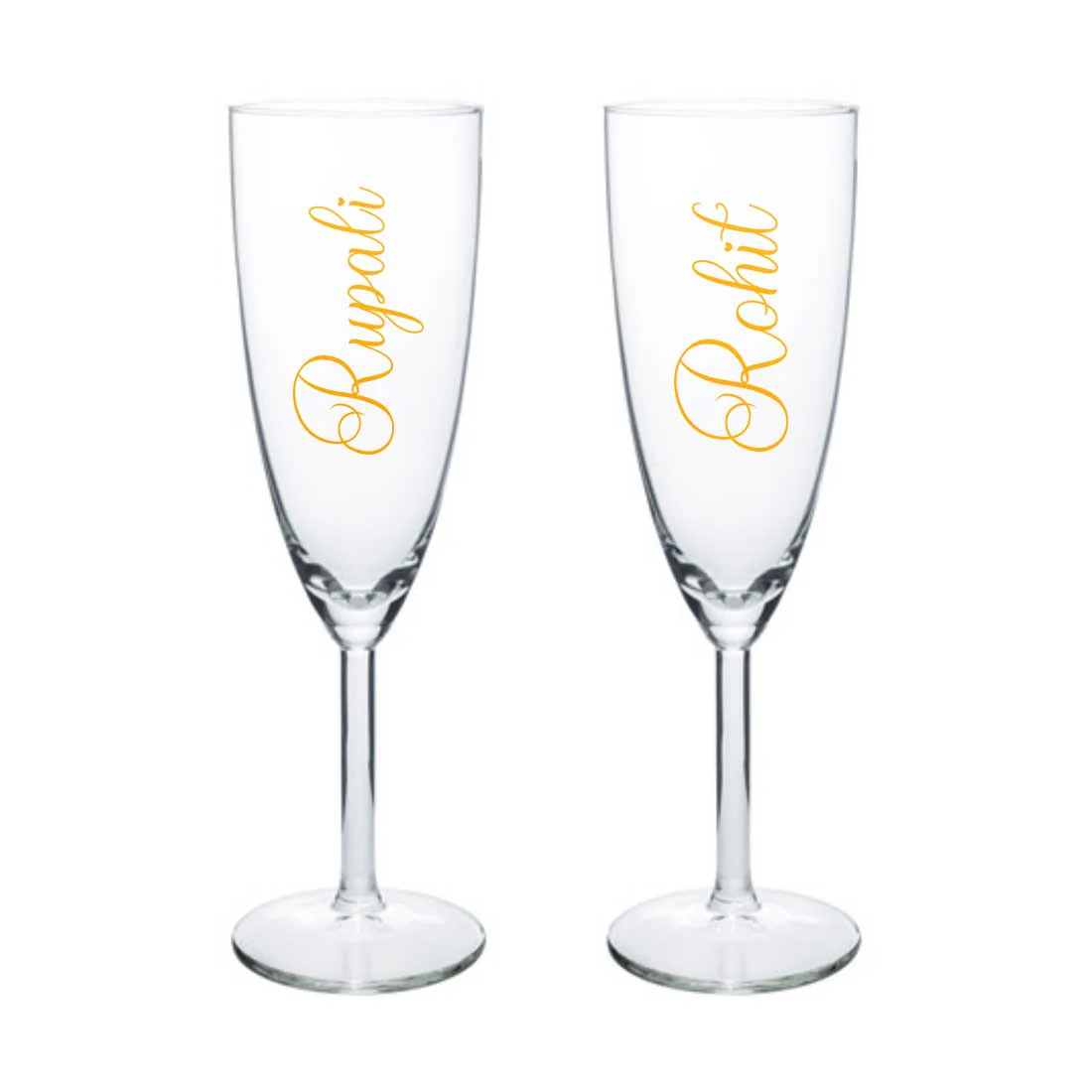Customized Champagne Glasses With Name Anniversary Gift For Wife - Add Name - Image 2