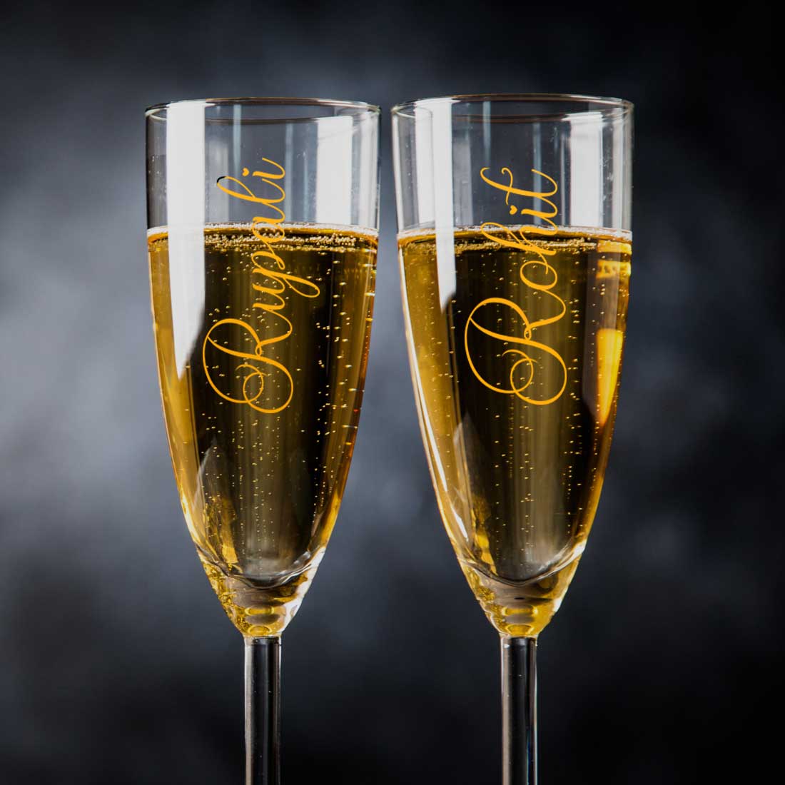 Customized Champagne Glasses With Name Anniversary Gift For Wife - Add Name - Image 5