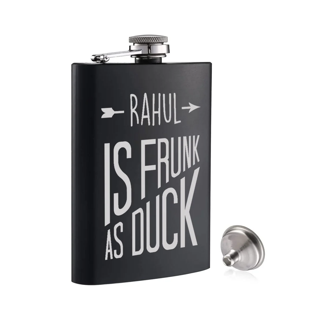 Custom Engraved Flask for Men with Funnel Anniversary Gift for Husband  - Add Name - Image 4