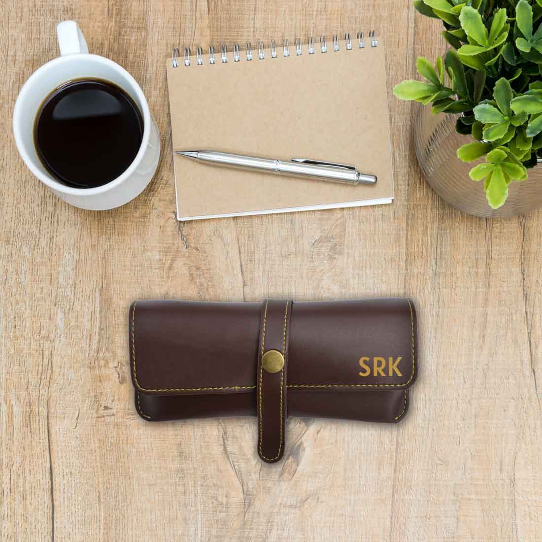 Sunglasses Case Personalised Eyewear Organizer Box for Specs - Premium Vegan Leather - Image 4