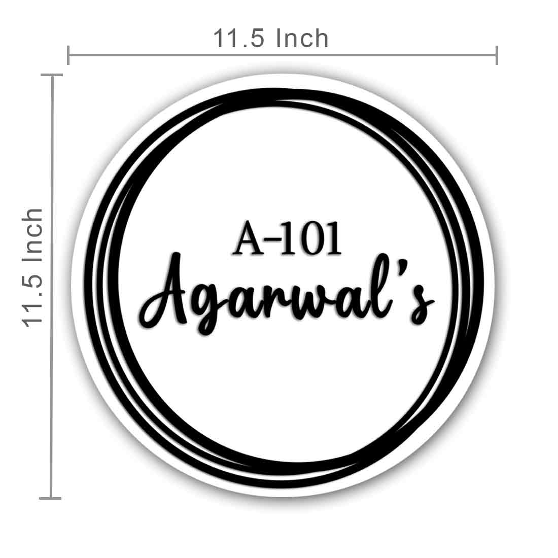 Customized Acrylic Letters House Name Plate Design for Door Entrance - Black Rim - Image 3