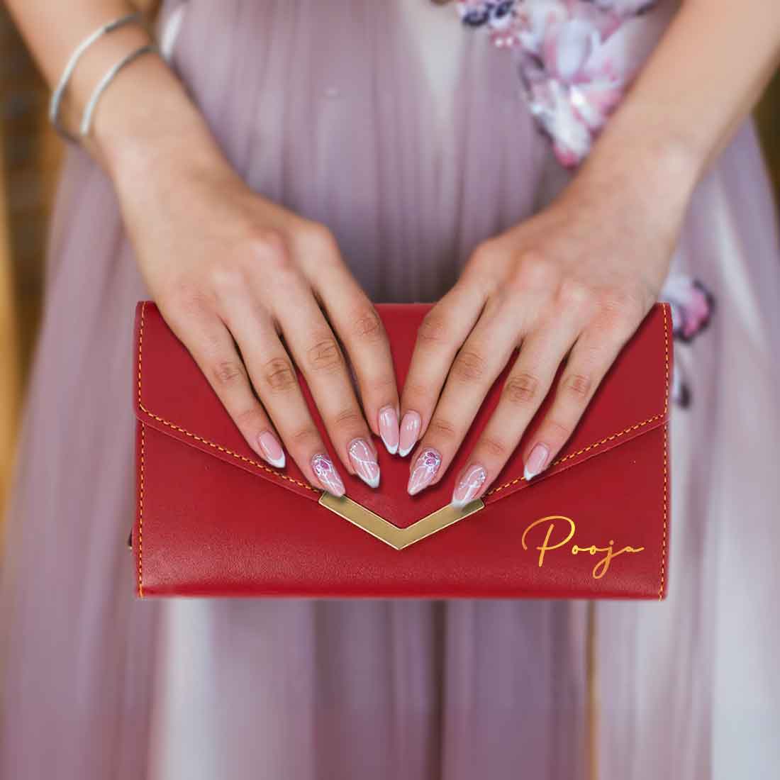 Customized Ladies Clutch Purses - Faux Leather Wallet for Women - Image 3