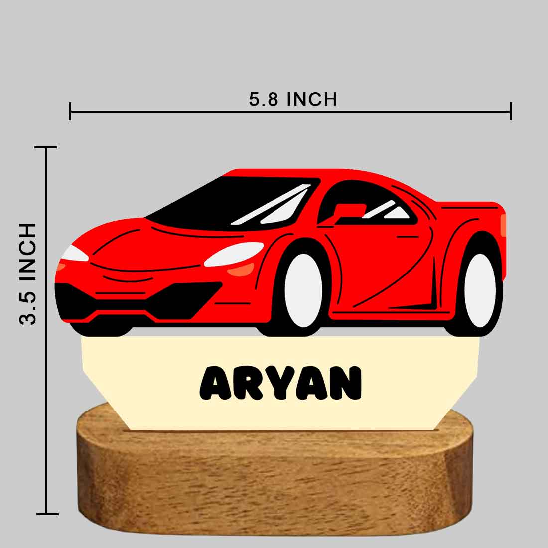 Customized Lamp with Name for Kids Bedroom LED Light - CAR - Image 3