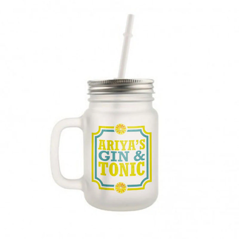 Customized Monogram Mason Jar - Gin & Tonic - Image 2
