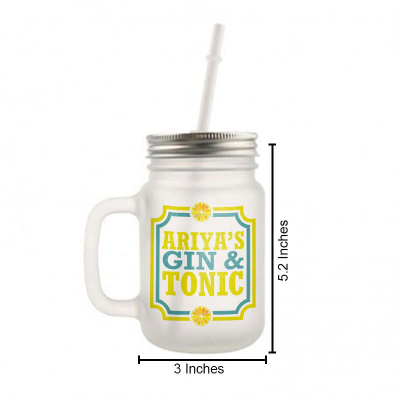 Customized Monogram Mason Jar - Gin & Tonic - Image 3